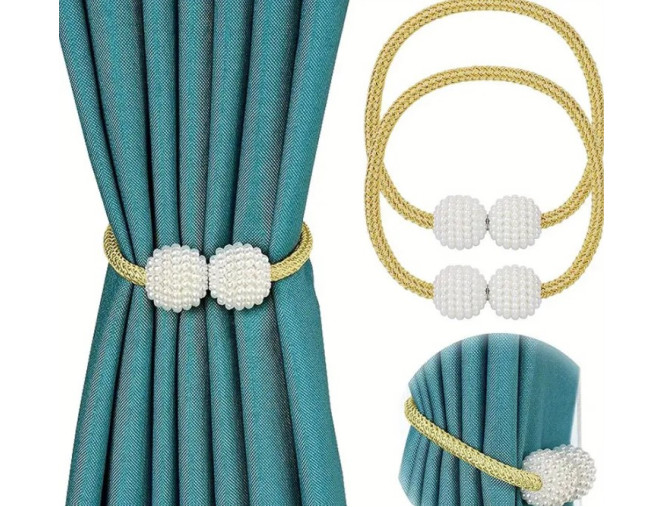 Magnetai užuolaidoms 2vnt | Auksiniai