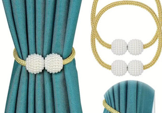 Magnetai užuolaidoms 2vnt | Auksiniai