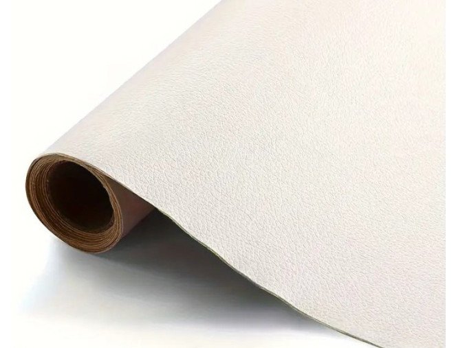 Adhesive leather White 50x135cm