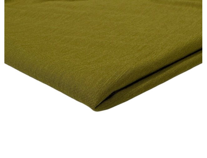 Merino wool knitted fabric Dark olive