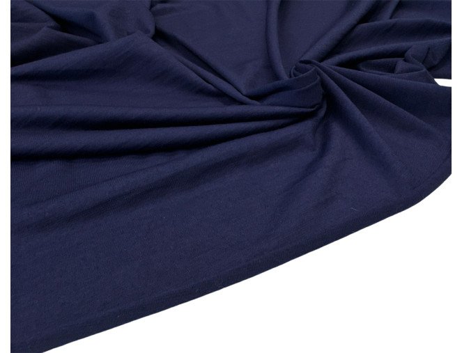 Merino vilnos trikotažas Tamsi rašalo mėlyna pigiau