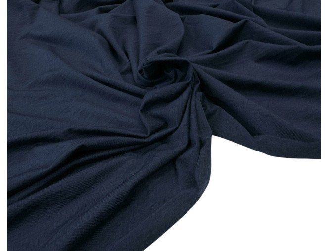 Merino vilnos trikotažas Tamsiai mėlynas BROKUOTAS pigiau