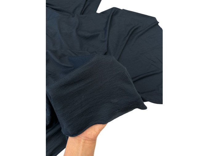 Merino vilnos trikotažas Tamsiai mėlyna internetu