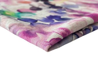 Viskozinis audinys su linu Spalvotos dėmės