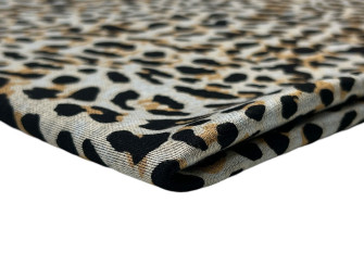Punto trikotažas Leopardo raštai pilkame