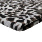 Punto knitted fabric Brown leopard print in grey