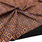 Punto knitted fabric Orange and purple diamonds pigiau
