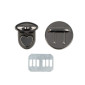 Metalinis užsegimas 30mm Tamsinto nikelio pigiau