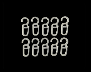 Kabliukai užuolaidoms 10vnt Kabliukai užuolaidoms 10vnt