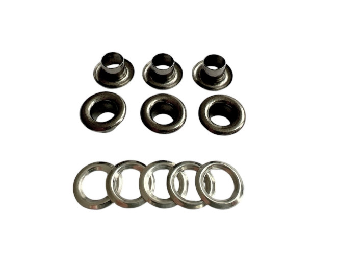 Metalinės akutės - skylutės 6mm Tamsinto nikelio