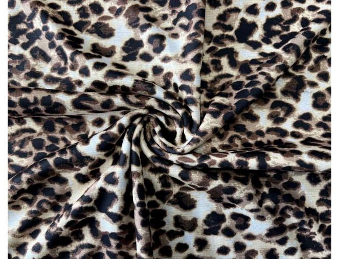 Trikotažas su pūkeliu Leopardo raštai