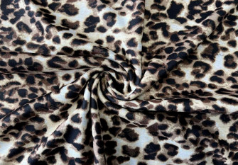 Trikotažas su pūkeliu Leopardo raštai