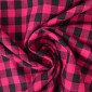Checked cotton fabric Pink black