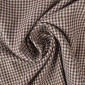 Checked cotton fabric Brown white