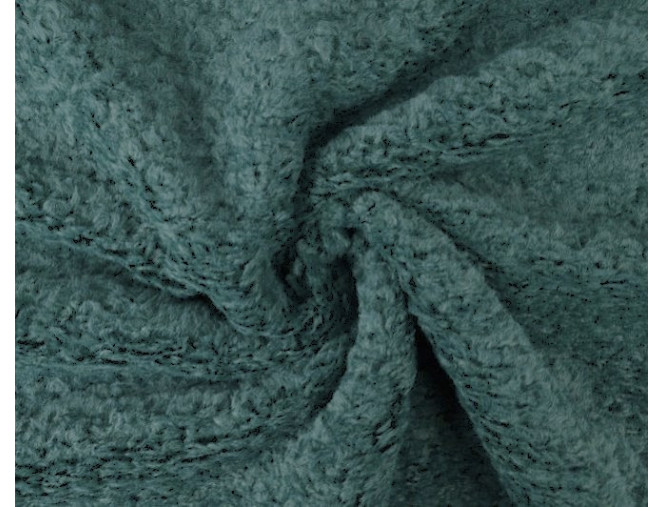 Curly Teddy coat Bluish green