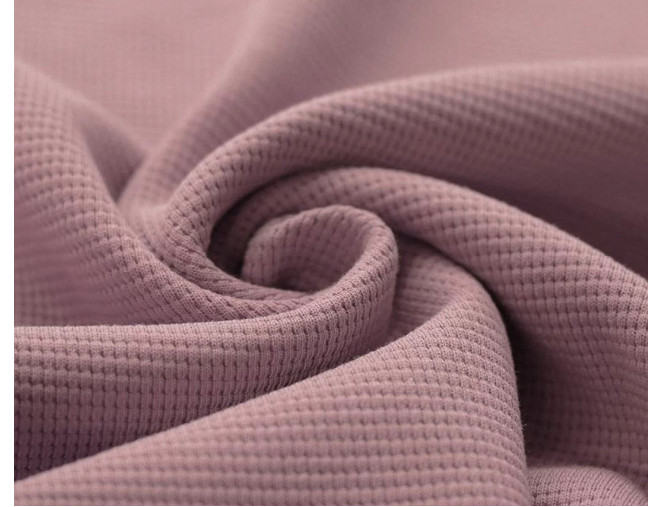 Waffle knitted fabric Ash pink