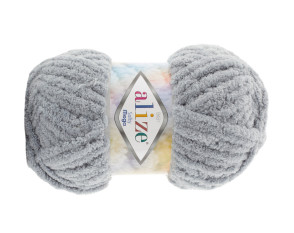 Alize Softy Mega 100gr | 70m 428 Pilka