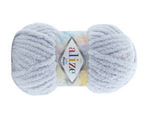 Alize Softy Mega 100gr | 70m 416 Pilka su melsvu atspalviu