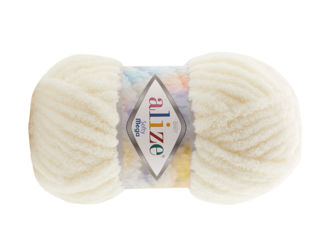Alize Softy Mega 100gr | 70m 62 Ekru