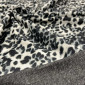 Trikotažas su pūkeliu Pilki leopardo raštai pigiau