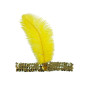 Retro headband with feather Yellow