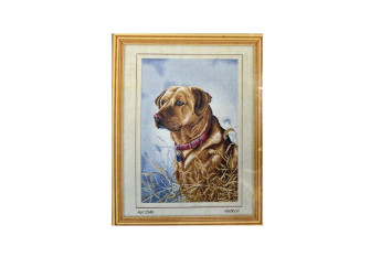 Embroidery painting with thread 40x50cm Dog