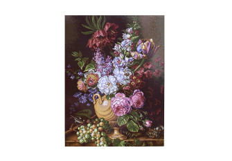 Embroidery painting with thread 40x50cm Flower bouquet