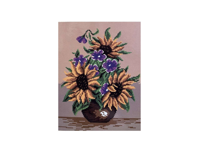 Embroidery painting with thread 40x50cm Sunflowers