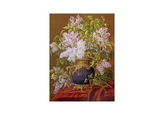 Embroidery painting with thread 40x50cm Lilac