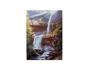 Embroidery painting with thread 40x50cm Waterfall