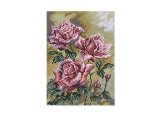 Embroidery painting with thread 40x50cm Roses