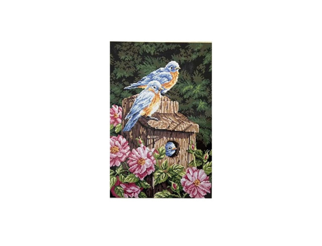 Siuvinėjimo paveikslas su siūlais 40x50cm Paukščiai
