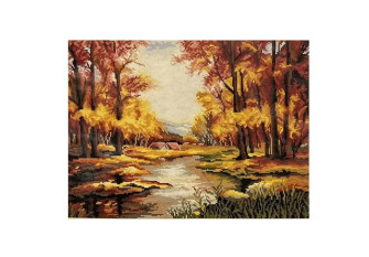 Embroidery painting with thread 40x50cm Autumn