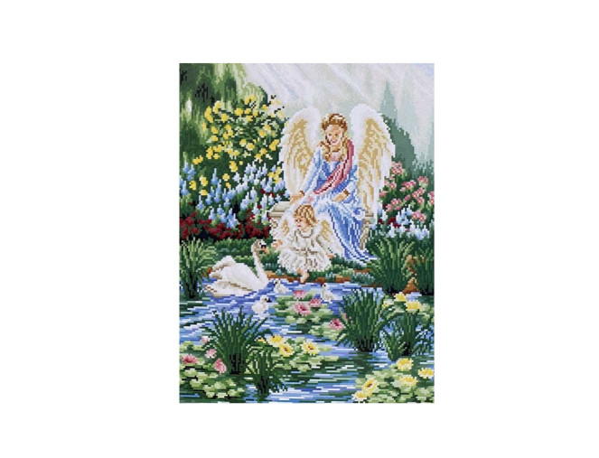 Siuvinėjimo paveikslas su siūlais 40x50cm Angelas