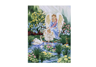 Siuvinėjimo paveikslas su siūlais 40x50cm Angelas
