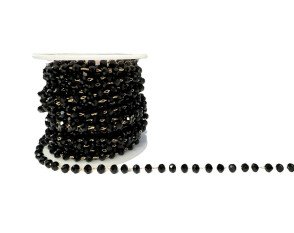 Decorative bead strip Black