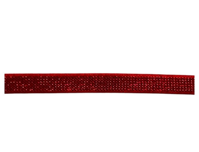 Decorative Rubber Metallic 10mm Red pigiau