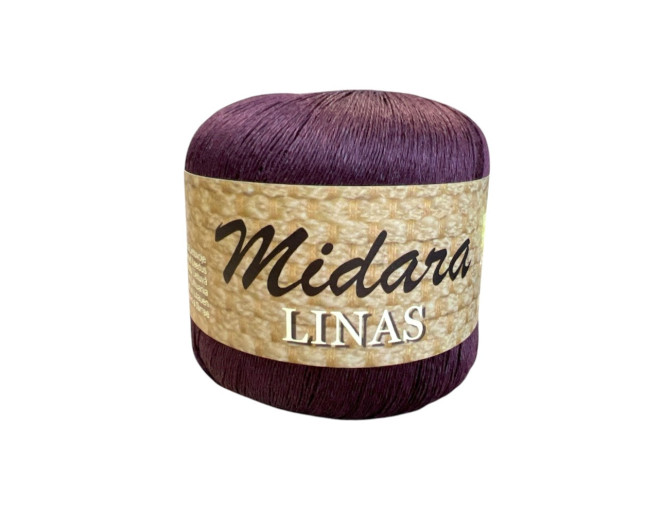 Linen yarn 100gr Dark aubergine | 732