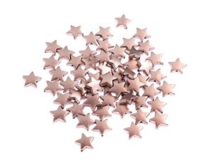 Plastikiniai karoliukai Žvaigždės 60vnt Rose gold