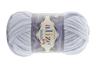 Alize Velluto 416 Grey with blue tint