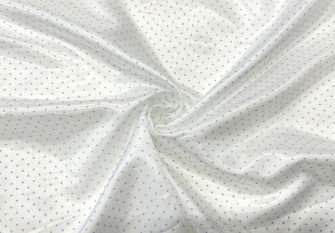 Lining Blue polka dots in white