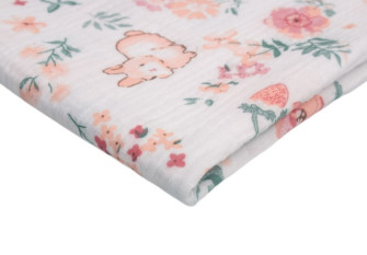 Muslin Rabbits and Flowers