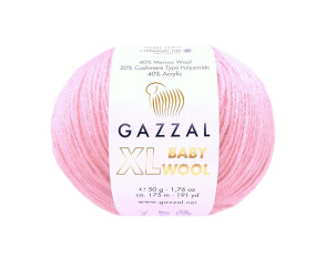 Gazzal XL Baby Wool 828 Rožinė Gazzal XL Baby Wool 828 Rožinė