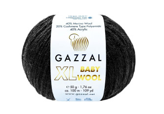 Gazzal XL Baby Wool 803 Juoda