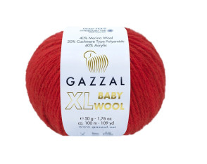 Gazzal XL Baby Wool 811 Raudona Gazzal XL Baby Wool 811 Raudona