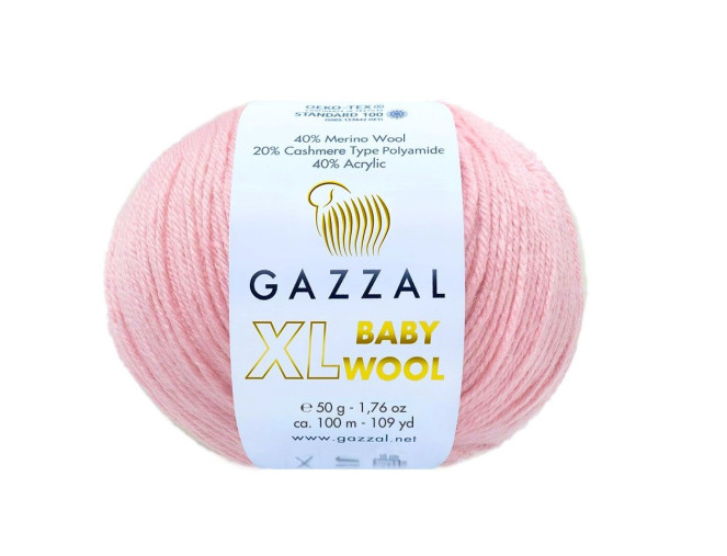 Gazzal XL Baby Wool 836 Rožinė
