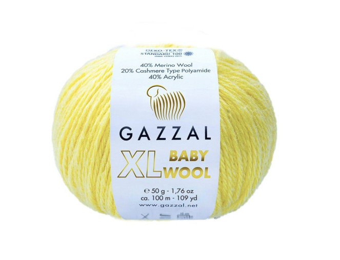 Gazzal XL Baby Wool 833 Geltona