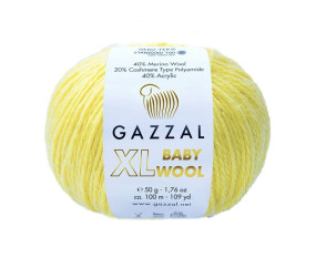 Gazzal XL Baby Wool 833 Geltona Gazzal XL Baby Wool 833 Geltona