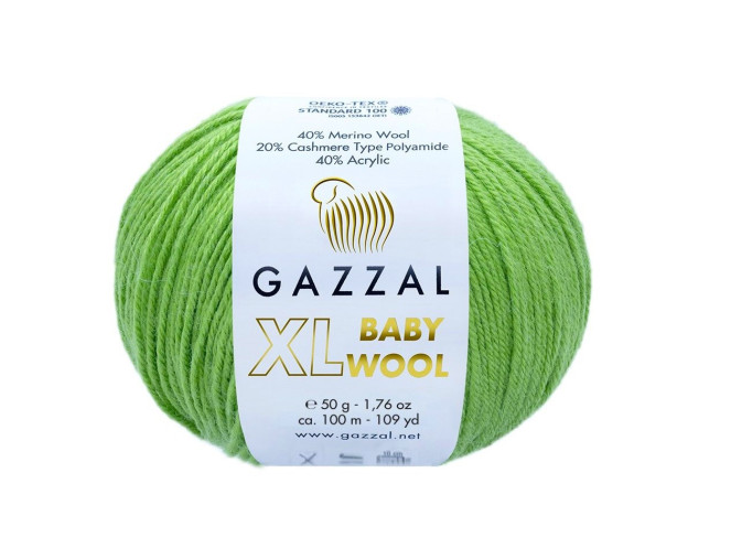 Gazzal XL Baby Wool 838 Sodri žalia