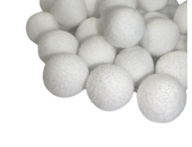 POM POM Baltas rutuliukas 40mm